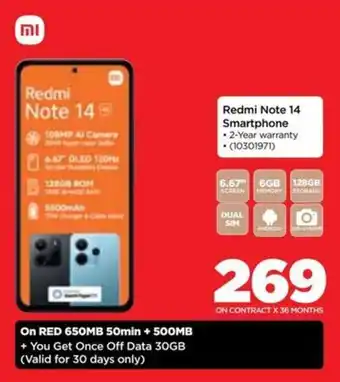 HiFi Corp Redmi Note 14 Smartphone offer