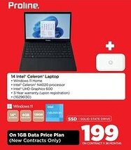 HiFi Corp Proline 14 Intel Celeron Laptop offer