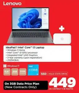 HiFi Corp Lenovo IdeaPad 1 Intel Core i3 Laptop offer