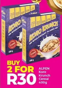 Elite Cash & Carry ALPEN Koro Krunch Cereal offer