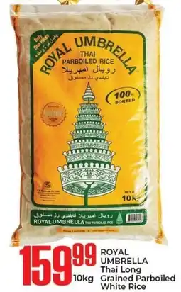 Elite Cash & Carry ROYAL UMBRELLA Thai Long Grained Parboiled White Rice offer