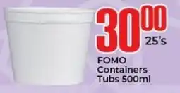 Elite Cash & Carry FOMO Containers Tubs offer