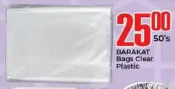 Elite Cash & Carry BARAKAT Bags Clear Plastic offer