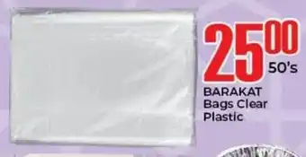 Elite Cash & Carry BARAKAT Bags Clear Plastic offer