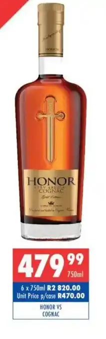 Ultra Liquors Honor vs cognac offer