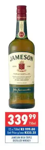 Ultra Liquors Jameson irish triple distilled whiskey offer