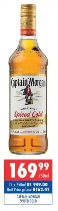 Ultra Liquors Captain morgan spiced gold offer