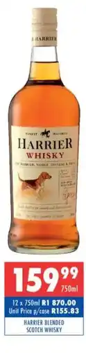 Ultra Liquors Harrier blended scotch whisky offer