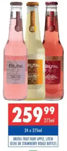 Ultra Liquors Brutal fruit ruby apple, litchi seche or strawberry rouge bottles offer