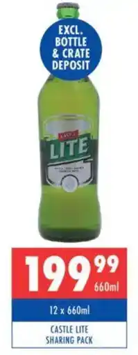 Ultra Liquors Castle lite sharing pack offer