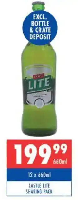 Ultra Liquors Castle lite sharing pack offer