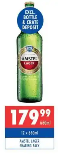 Ultra Liquors Amstel lager sharing pack offer