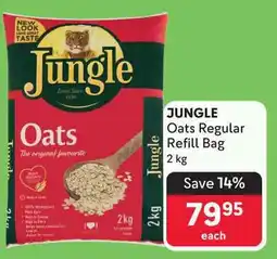 Makro JUNGLE Oats Regular Refill Bag offer