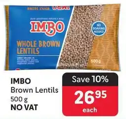 Makro IMBO Brown Lentils offer