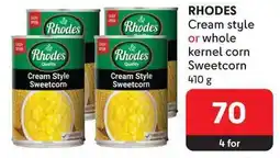 Makro RHODES Cream style or whole kernel corn Sweetcorn offer