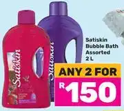 Game Satiskin Bubble Bath Assorted-2 x 2L offer