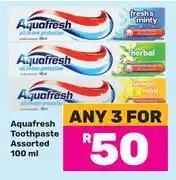 Game Aquafresh Toothpaste Assorted-3 x 100ml offer