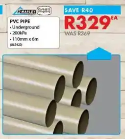 Chamberlain Pvc pipe offer