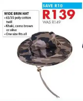 Chamberlain Wide brim hat offer