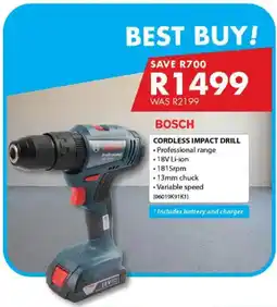 Chamberlain BOSCH Cordless impact drill offer