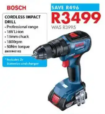 Chamberlain BOSCH Cordless impact drill offer