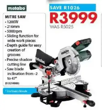 Chamberlain Metabo mitre saw offer