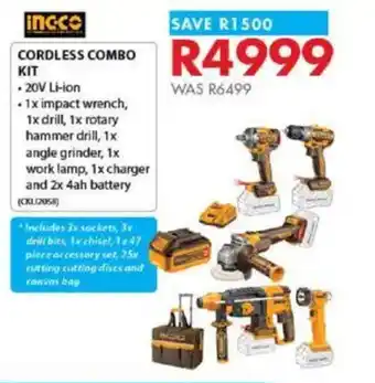 Chamberlain INGCO Cordless combo kit offer