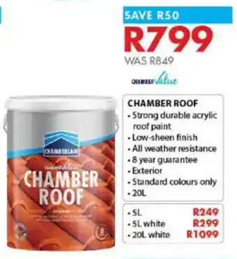 Chamberlain Chamber Roof offer