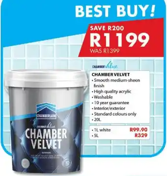 Chamberlain Chamber Velvet offer