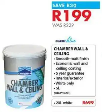 Chamberlain Chamber wall & ceiling offer