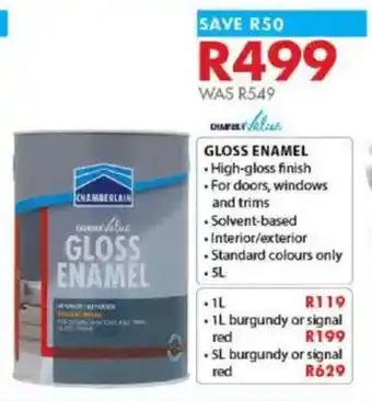 Chamberlain Gloss Enamel offer