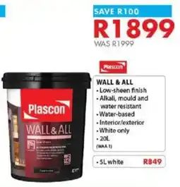 Chamberlain Plascon wall & all offer