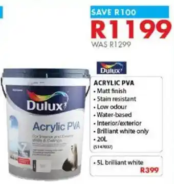 Chamberlain Dulux Acrylic PVA offer