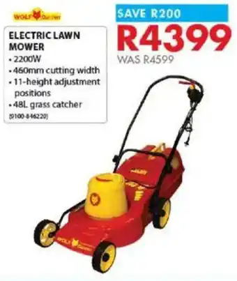 Chamberlain Wolf Garden electric lawn mower offer