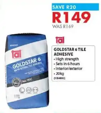 Chamberlain Goldstar 6 tile adhesive offer