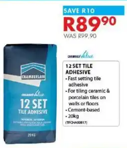 Chamberlain Tile adhesive offer