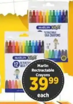 Big Save Marlin Rectractable Crayons offer