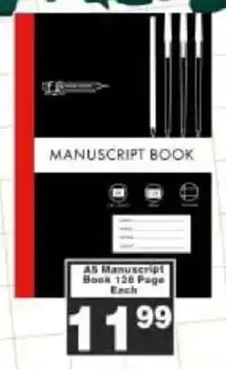 Big Save A5 Manuscript Book 128 Page Each offer