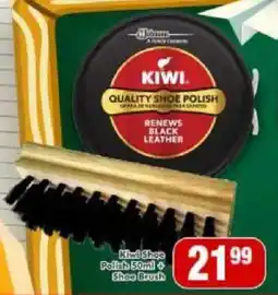 Big Save Kiwi Shoe Polish + Shoe Brush offer