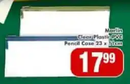 Big Save Marlin Clear Plastic PVC Pencil Case offer