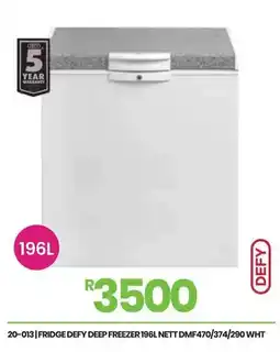 Fair Price FRIDGE DEFY DEEP FREEZER NETT DMF470/374/290 WHT offer