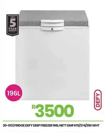 Fair Price FRIDGE DEFY DEEP FREEZER NETT DMF470/374/290 WHT offer