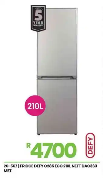 Fair Price FRIDGE DEFY C285 ECO NETT DAC363 MET offer