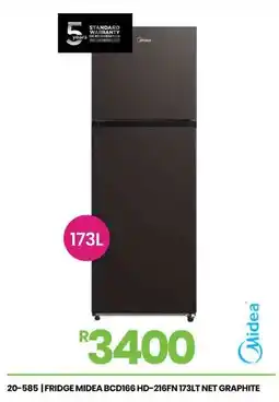 Fair Price FRIDGE MIDEA BCD166 HD-216FN NET GRAPHITE offer