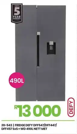 Fair Price FRIDGE DEFY DFF547/DFF447/ DFF457 SxS+WD NETT MET offer