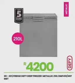 Fair Price FRIDGE DEFY DEEP FREEZER METALLIC DMF451/407 MET offer