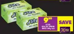 Shoprite D'lite 40% fat spread brick offer