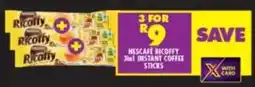 Shoprite Nescafé ricoffy 3in1 instant coffee sticks offer