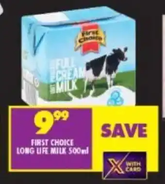 Shoprite First choice long life milk offer