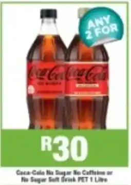 Agrimark Coca-Cola No Sugar, No Caffeine or No Sugar Soft Drink offer